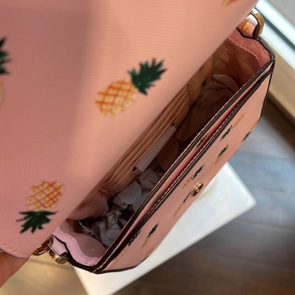 Kate Spade Staci Square Pineapple Crossbody Pink Multi - Picture 14 of 16